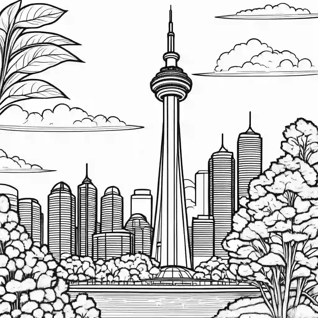 The CN Tower coloring pages